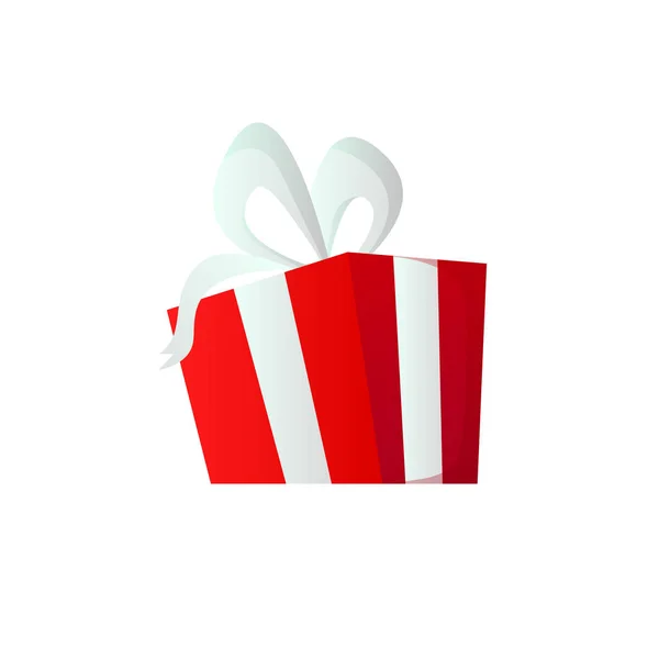 Coffret cadeau cadeau avec arc isolé sur blanc . — Image vectorielle