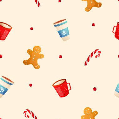 Kış tatil seamless modeli.