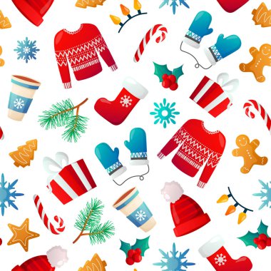 Kış tatil seamless modeli.
