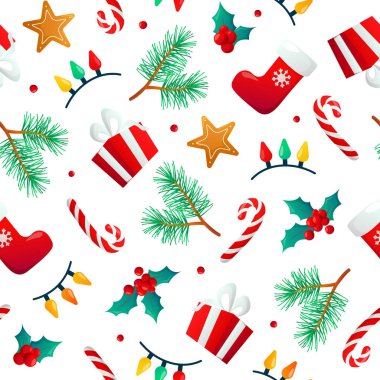 Kış tatil seamless modeli.