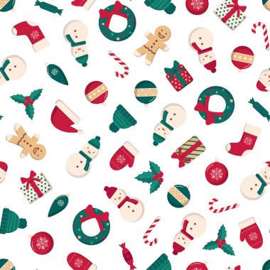 Kış tatil seamless modeli.