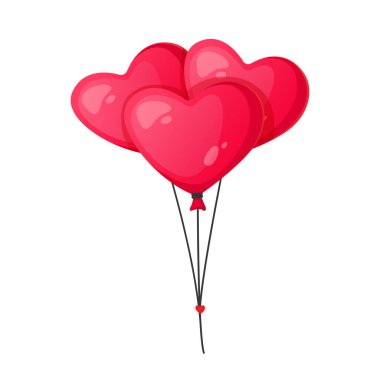Saint Valentines Day heart shaped air balloons.