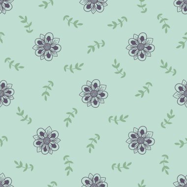 Grafiksel çiçekler ve pürüzsüz desenler.