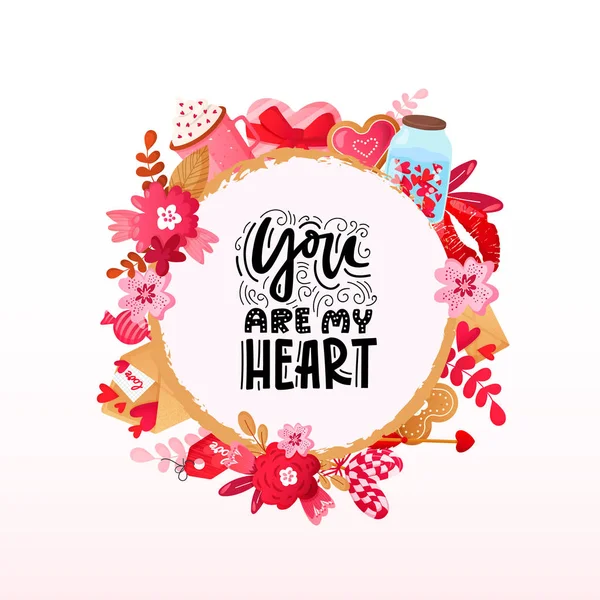 Saint Valentines Day background with text. — Stock Vector