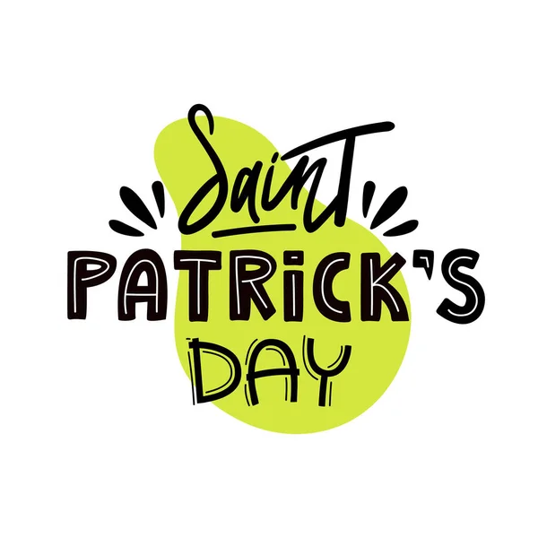 Saint Patricks Day texto isolado em branco . — Vetor de Stock