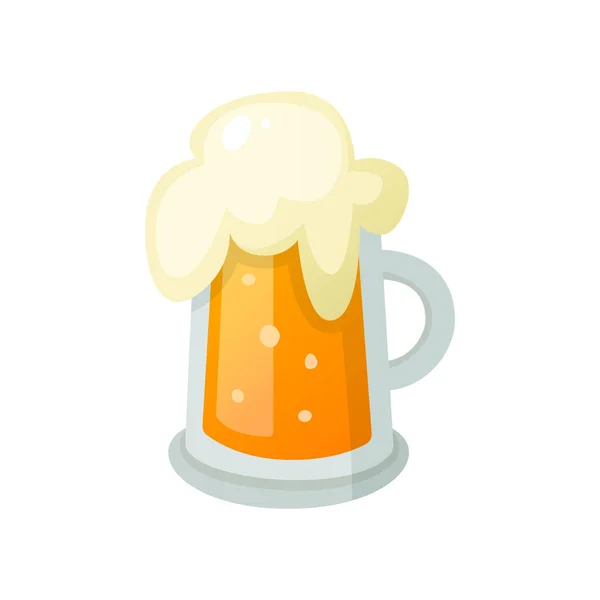啤酒或啤酒杯，在白色上隔离. — 图库矢量图片