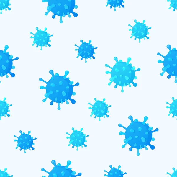 Coronavirus COVID-19 υπόδειγμα χωρίς ραφή μοτίβου. — Διανυσματικό Αρχείο