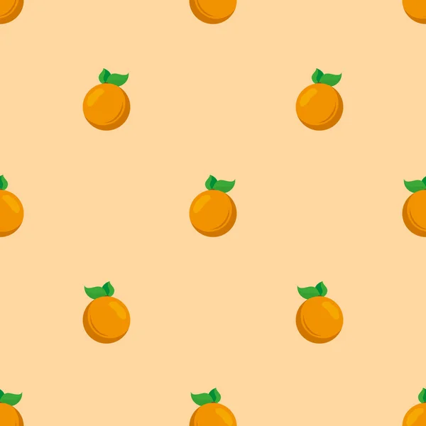 Oranges fruits seamless pattern background. — Stock Vector