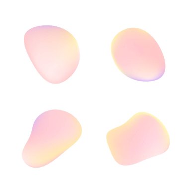 Soyut sıvı damlaları. Gradyan renkler serbest.