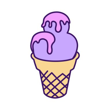 Kremalı dondurma ve sıvı şurup..