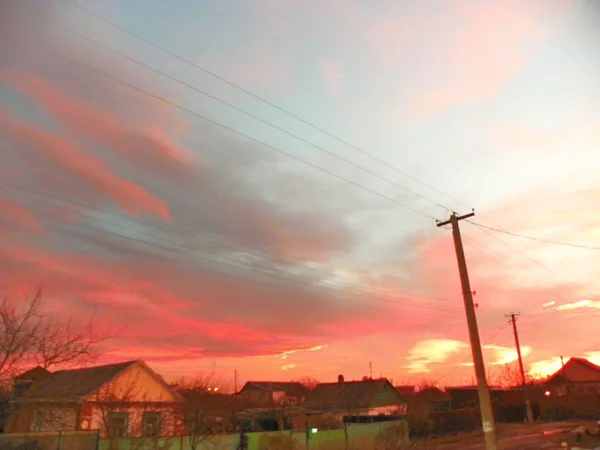 Céu sul bonito ao pôr-do-sol — Fotografia de Stock