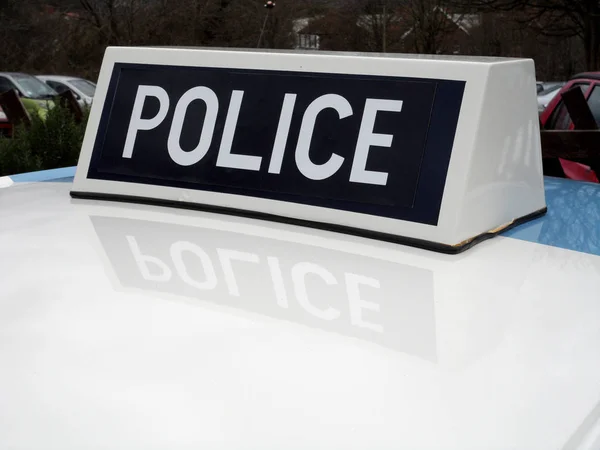 Old British Police Car Roof Sign — Stock Photo, Image