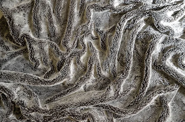 Peluş gümüş gri kürk doku Furled