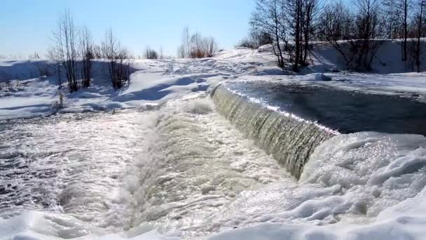 Cascata torrente torrente di montagna fiume rivulet- scorre acqua corrente — Video Stock