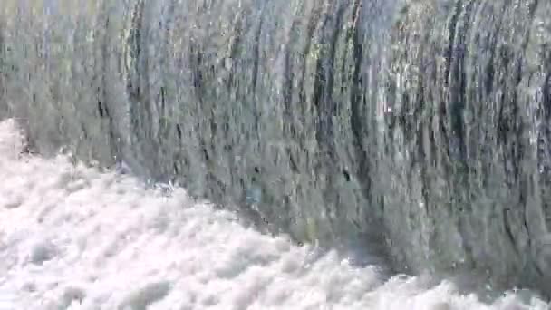 Waterfall mountain creek stream river rivulet- flowing running water — Stock Video