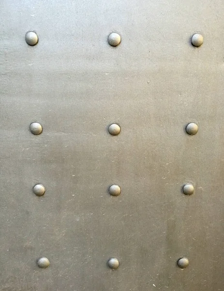 Texture Vieille Porte Métallique Avec Rivets Noirs — Photo