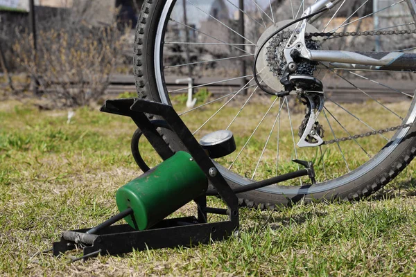 Pump for inflating bicycle tires.
