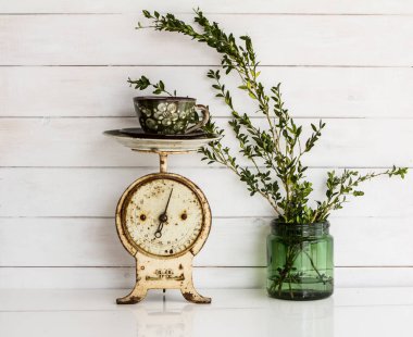 Vintage denge bahar kompozisyon