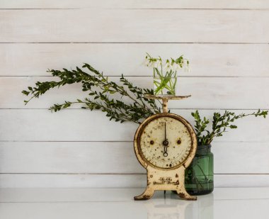 Vintage denge bahar kompozisyon