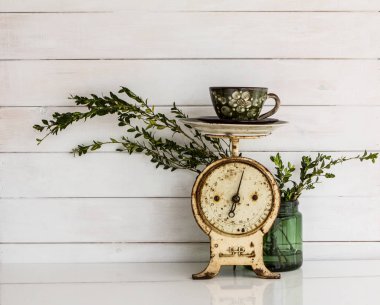 Vintage denge bahar kompozisyon