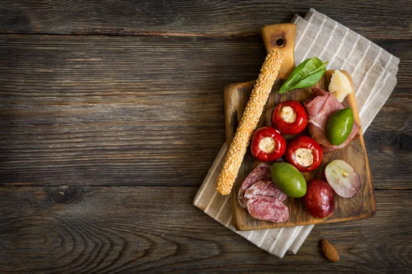 Cheese platter. Antipasti. — Stock Photo, Image