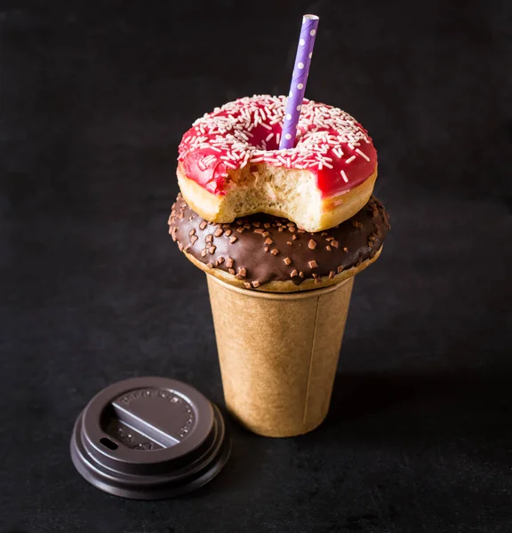 Café e donuts — Fotografia de Stock