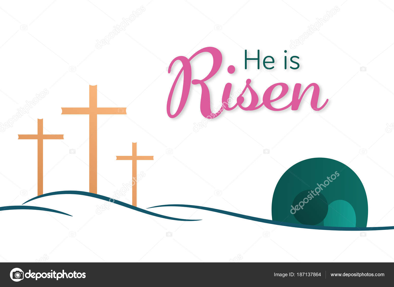 Easter background - three crosses — Stock Vector © info@photogranary