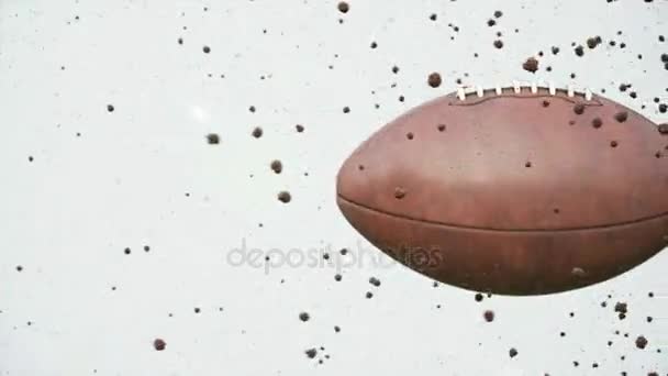 飞行的球在慢动作和特殊效果 — 图库视频影像