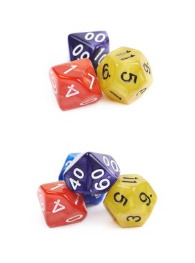 Yüzlü dices izole yığını