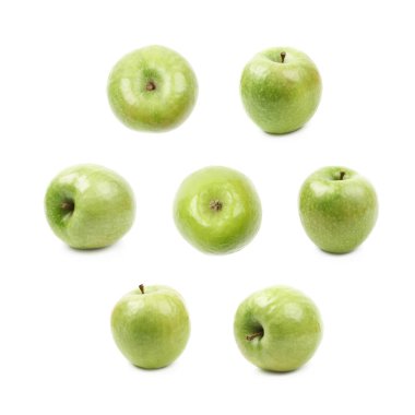 Green granny Smith apple isolated clipart