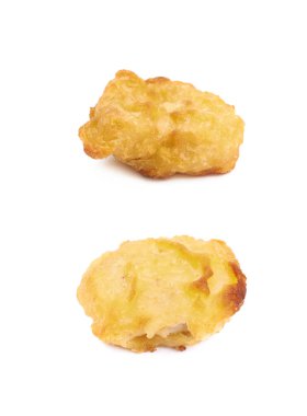 Ekmekli Tavuk nugget kompozisyon izole