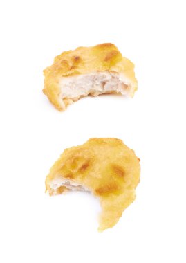 Ekmekli Tavuk nugget kompozisyon izole