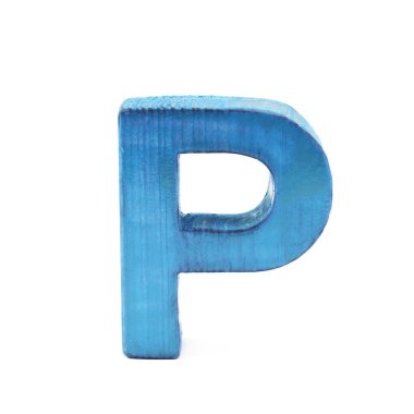 Tek Boyutlanmış ahşap harf izole