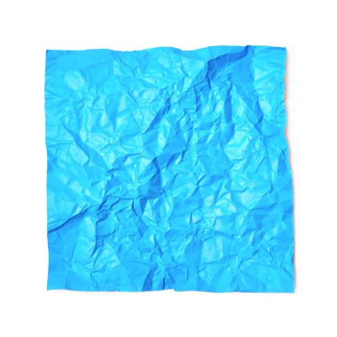 İzole tek buruşuk kağıt levha