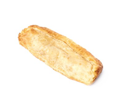 Tek sosis pasta çörek izole