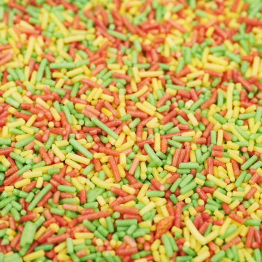Uzun sprinkles ile kaplı yüzey
