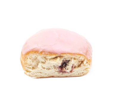 Pembe sırlı çörek izole