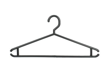 İzole siyah plastik askı