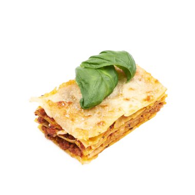 Tek dilim izole lazanya