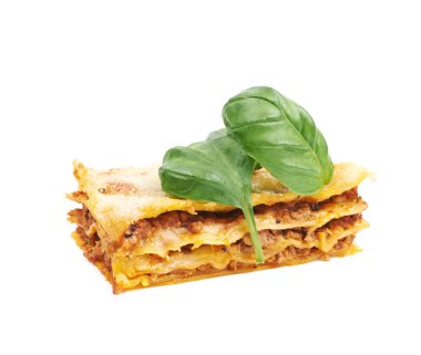 Tek dilim izole lazanya