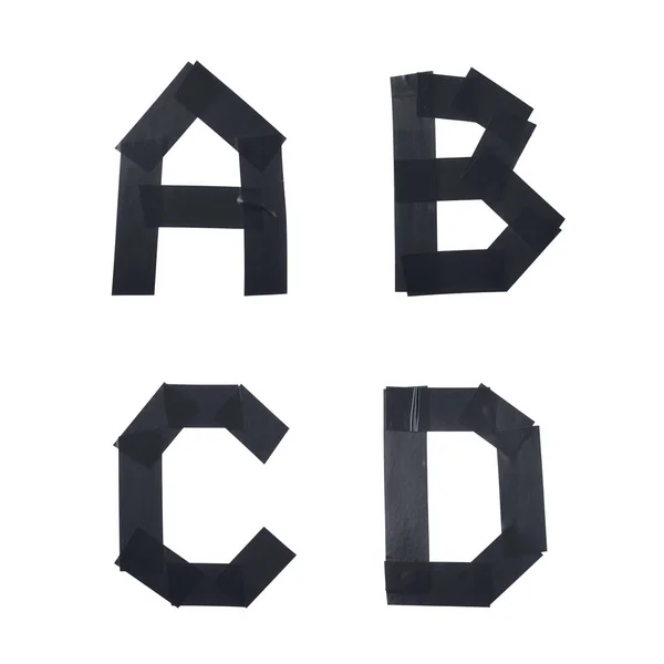 Symbole litery wykonane z Taśmy izolacyjne — Zdjęcie stockowe