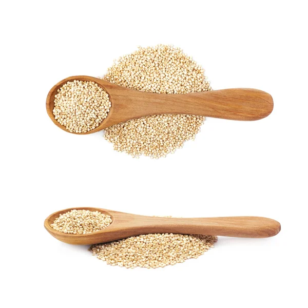 Kupie nasiona quinoa ziarna na białym tle — Zdjęcie stockowe
