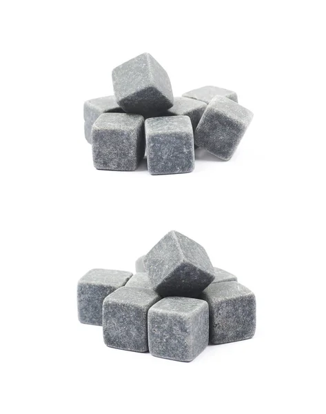 Whiskey stone cube composition isolated — Stock Photo, Image