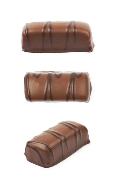 Шоколадні кондитерські цукерки ізольовані — стокове фото