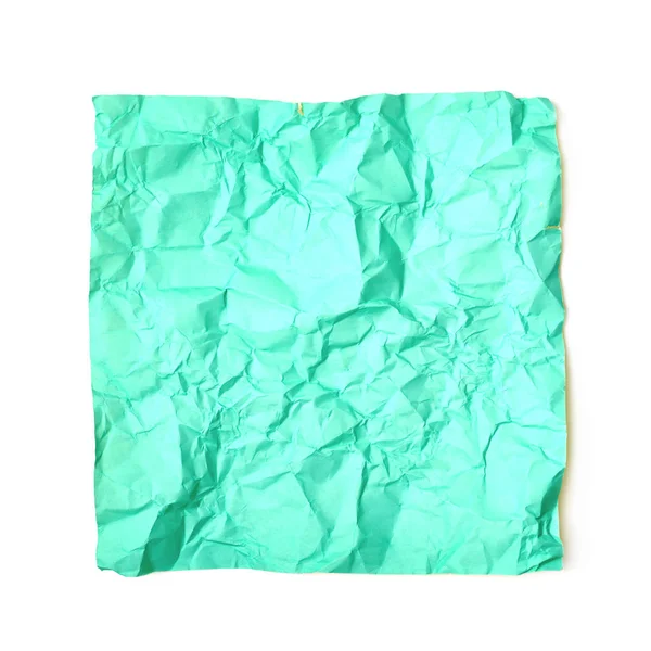 Feuille de papier froissée isolée — Photo