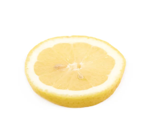 Enkel sneetje, voor een lemon geïsoleerd — Stockfoto