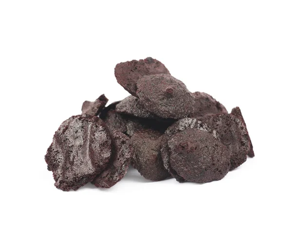 Black powder cookie isolated — Stock Photo, Image