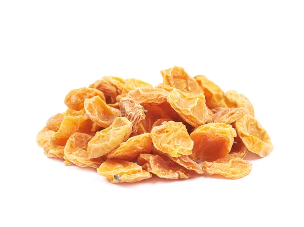 Pile of dried apricots isolated — Stock Photo, Image