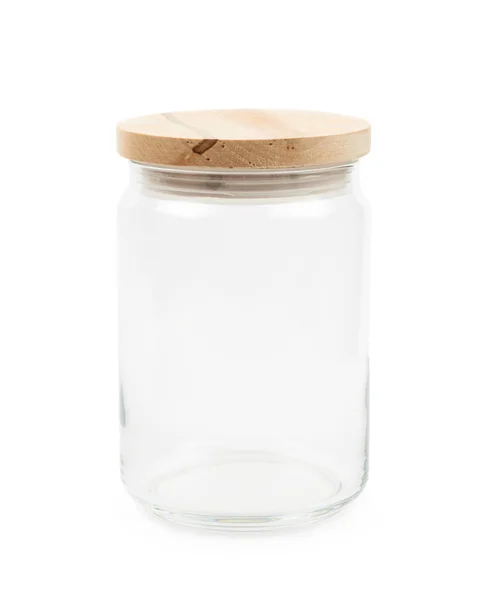 Glass kitchen jar isolated — Stock Photo, Image