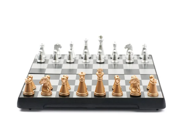 Chess board with figures isolated — Stock Photo, Image